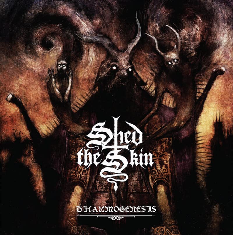 Dark album cover featuring shadowy figures and ornate band logo.