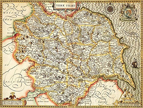 Yorkshire Historical 1610 Map 1000 Piece Puzzle