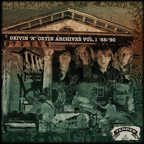 CD cover for Drivin 'n' Cryin - Archives Vol. 1 '88-'90, collage style.