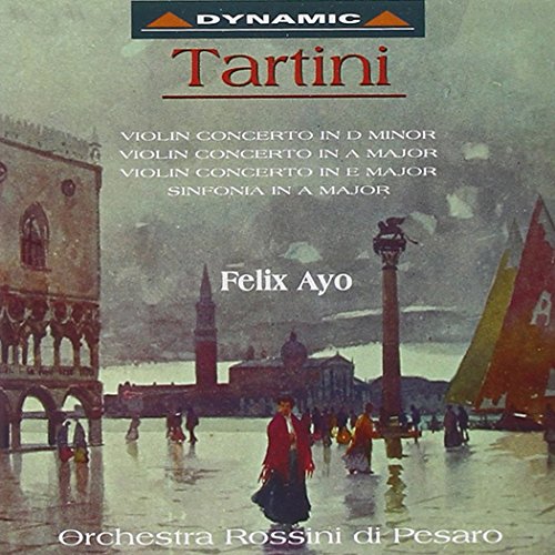 CD cover for Tartini’s violin concertos featuring a Venetian canal scene.