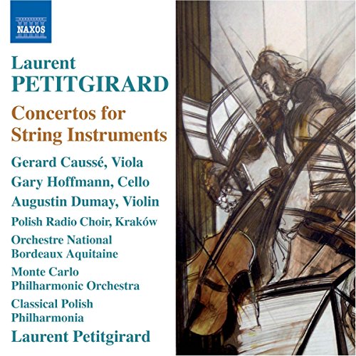 CD cover for classical music concertos featuring string instruments and musicians.