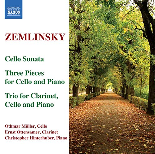 CD cover for Zemlinsky's chamber music featuring a tree-lined path.