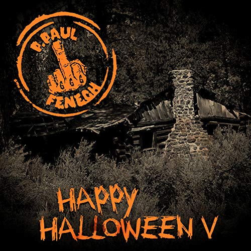 CD cover for “Happy Halloween V” with a spooky house illustration.