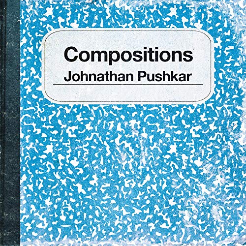 Vinyl record cover for "Compositions" by Johnathan Pushkar, blue textured background.