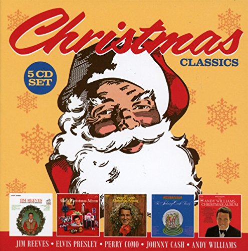 Five CD set, "Christmas Classics," featuring Santa and artist portraits.