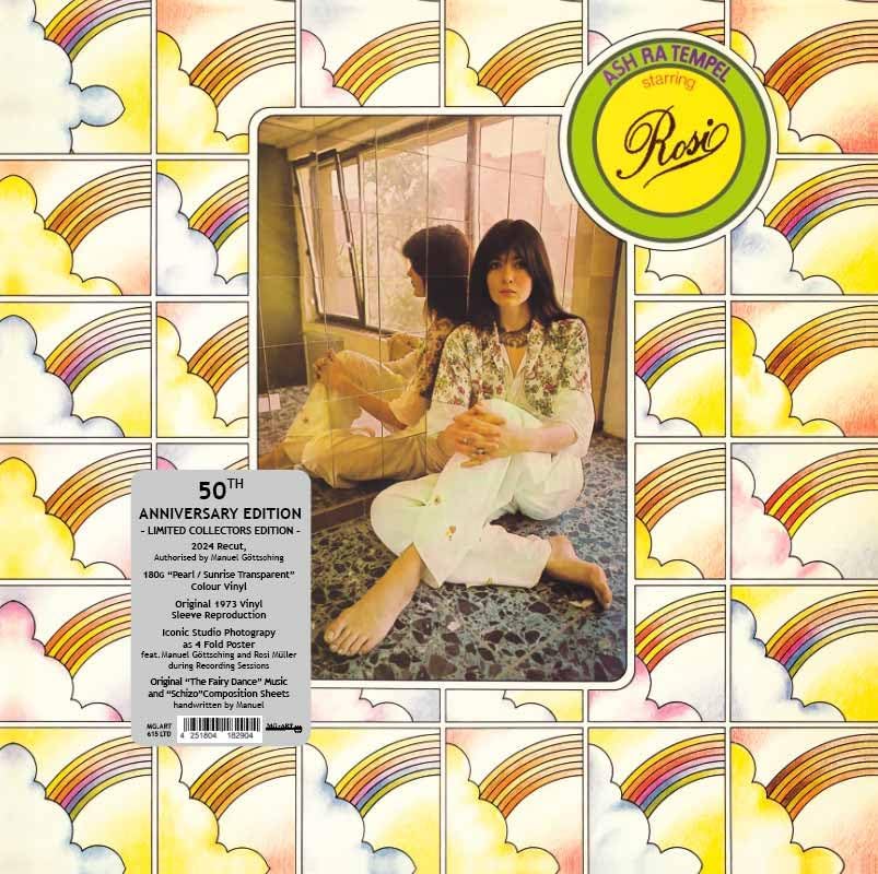 Vinyl record cover: Ash Ra Tempel “Starring Rosi” with a woman’s portrait.