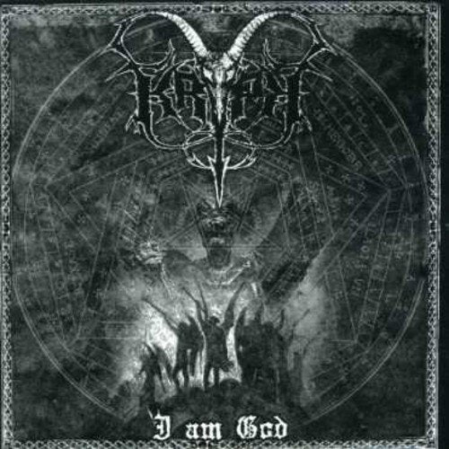 CD cover for Krypt’s “I Am God” featuring demonic imagery and text.