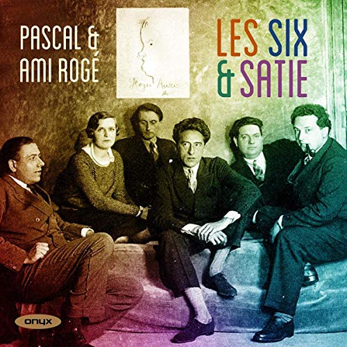 CD cover featuring portraits of composers Les Six and Erik Satie.