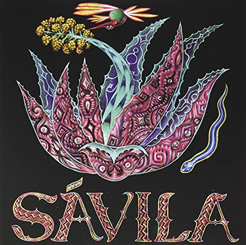 Stylized agave plant and hummingbird illustration with the text “SÁVILA”.