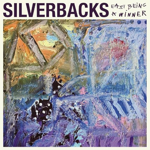 Silverbacks album cover: abstract, colorful painting with a silhouetted figure.