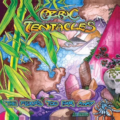 Album cover for Ozric Tentaclesā āThe Floors Too Far Away,ā psychedelic art.