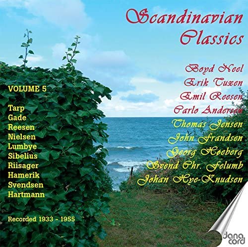 CD cover for “Scandinavian Classics, Vol. 5” with coastal landscape.