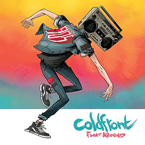 CD cover: illustrated figure with boombox head against a sunset.