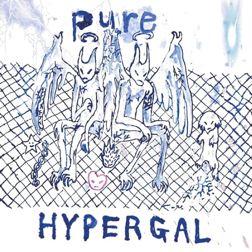 CD cover with blue sketched figures and the text “Pure” and “Hyper Gal”.