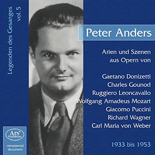 CD cover featuring portrait of Peter Anders, with composers listed.