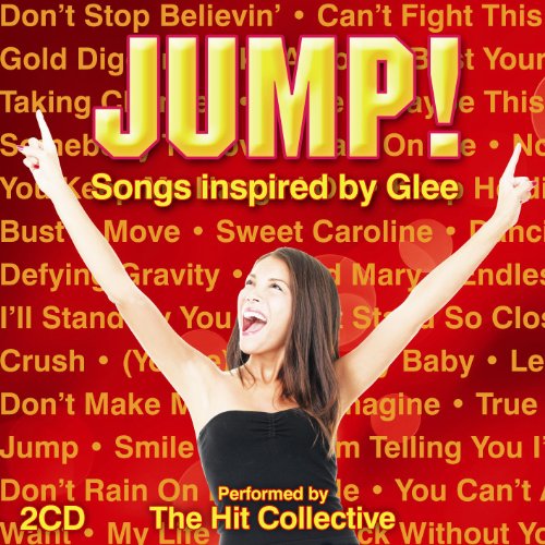 CD cover for “Jump!/Songs Inspired By Glee” with a woman singing.