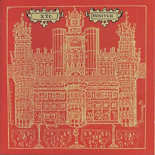 Red album cover with gold line drawing of ornate castle and text at top.