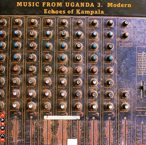 CD cover: vintage audio mixing console with text “Music from Uganda”.