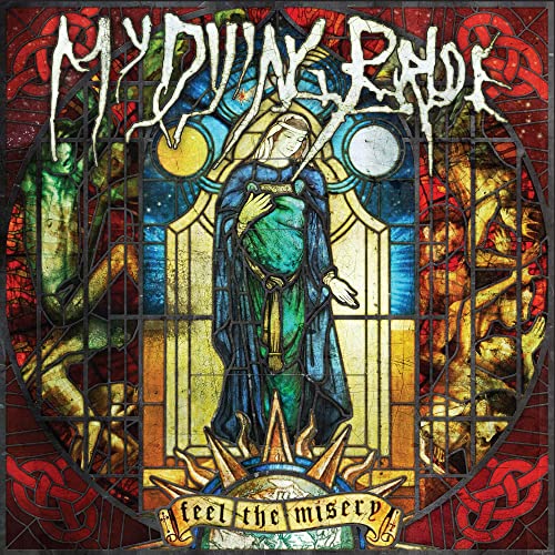 CD cover for My Dying Bride’s “Feel The Misery”, stained glass style.