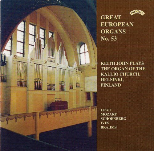 CD cover featuring a large pipe organ inside Kallio Church, Helsinki.