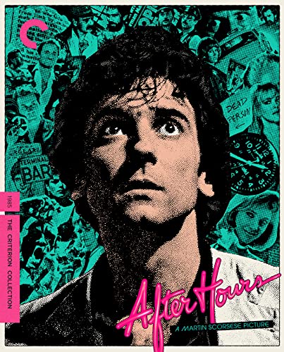 “After Hours” Blu-ray cover featuring a portrait of Griffin Dunne in halftone.