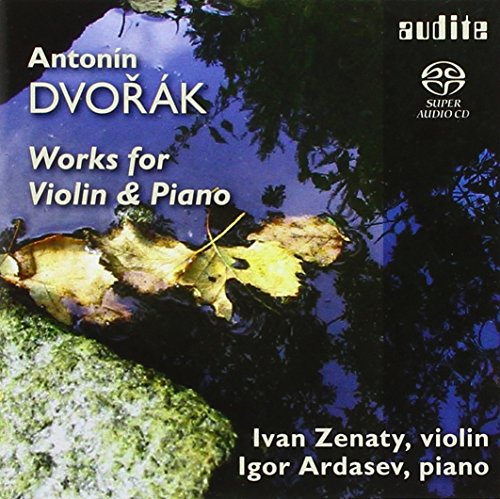 CD cover for Dvořák’s “Works for Violin & Piano” with autumn leaves.