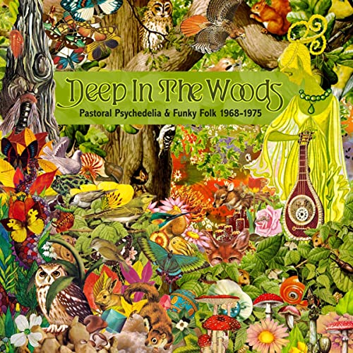 CD cover: whimsical forest scene with animals, flowers, and a central tree.