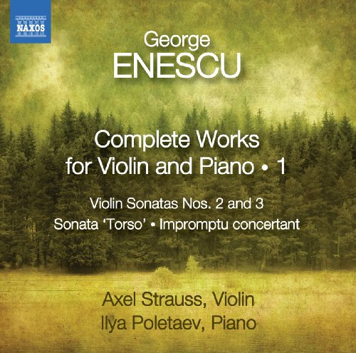 CD cover for Enescu violin sonatas performed by Strausspoletaev.