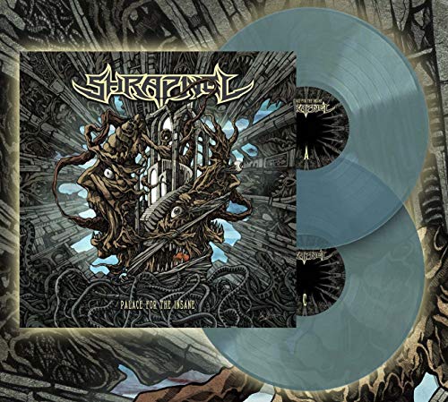 Shrapnel vinyl record with dark, detailed cover art and blue discs.