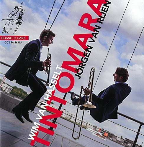 CD cover featuring two men playing brass instruments, with red text.