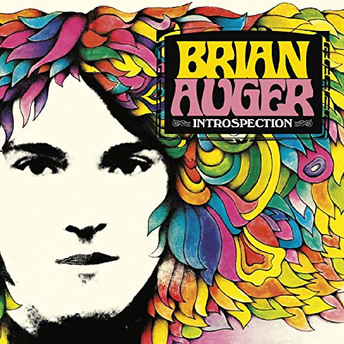 Album cover for Brian Auger’s “Introspection” featuring colorful, floral artwork.