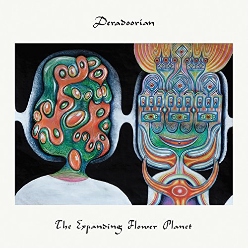 Album cover for Deradoorian’s “The Expanding Flower Planet” featuring colorful, abstract floral shapes.