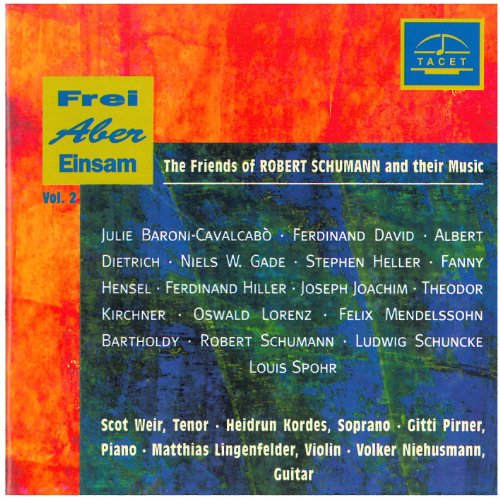 CD cover for "Frei Aber Einsam Vol. 2" with abstract colorful paint strokes.