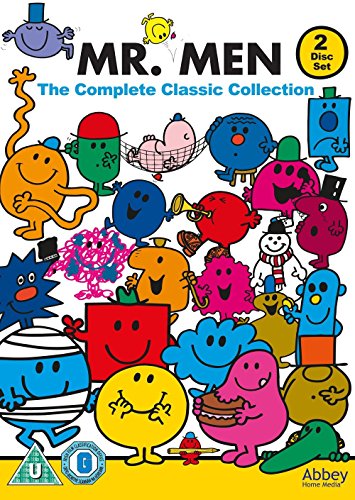 DVD cover featuring colorful, simple illustrations of various Mr. Men characters.