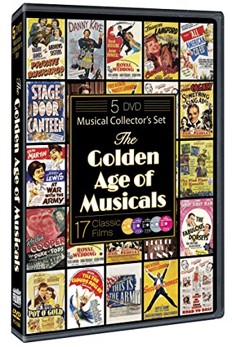 DVD case for "Golden Age Of Musicals" featuring classic film posters.