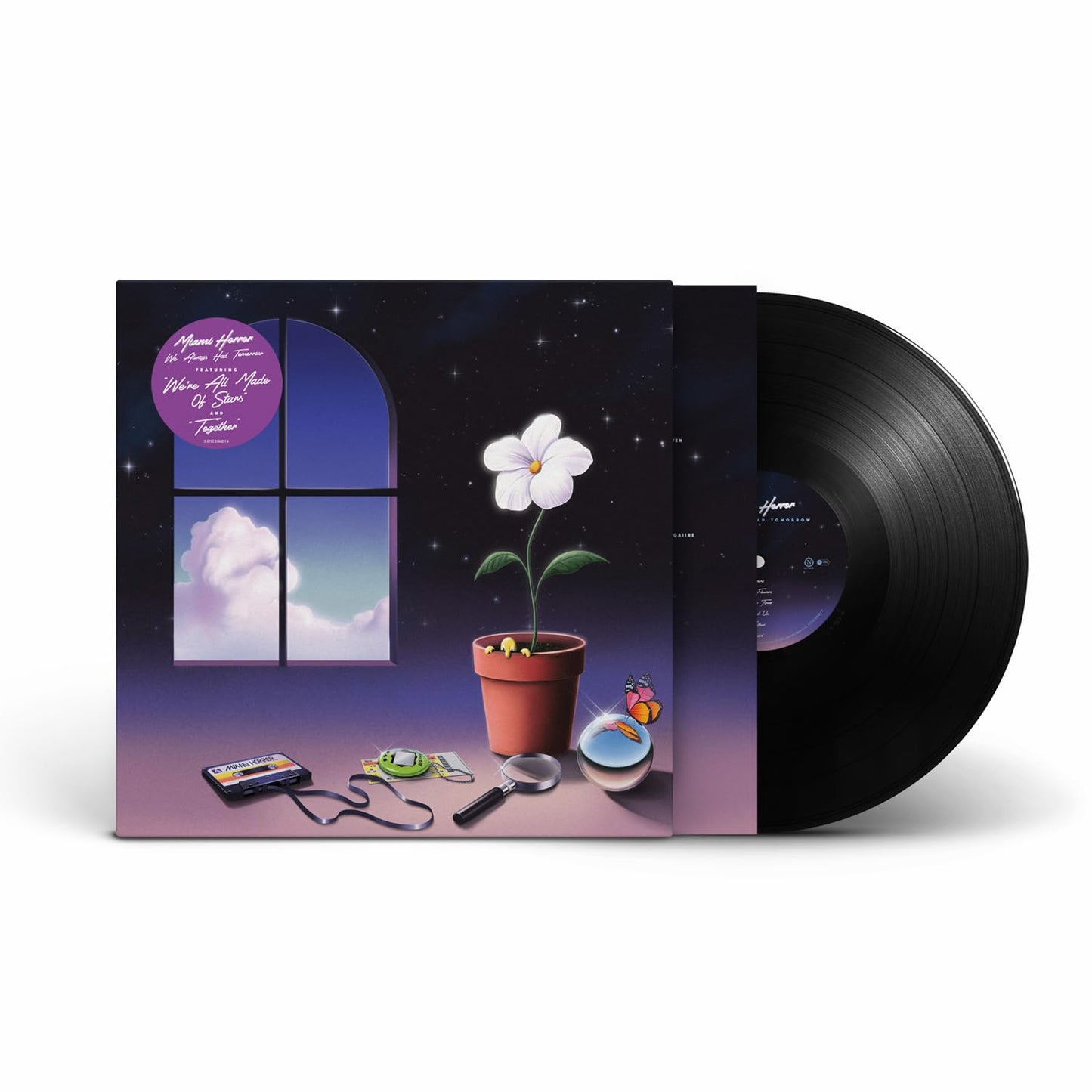 Vinyl record for Miami Horror’s “We Always Had Tomorrow” with floral cover art.