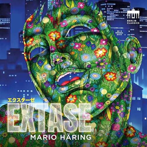 CD cover: colorful floral portrait of a man, text "EXTASE" and "Mario Haring".