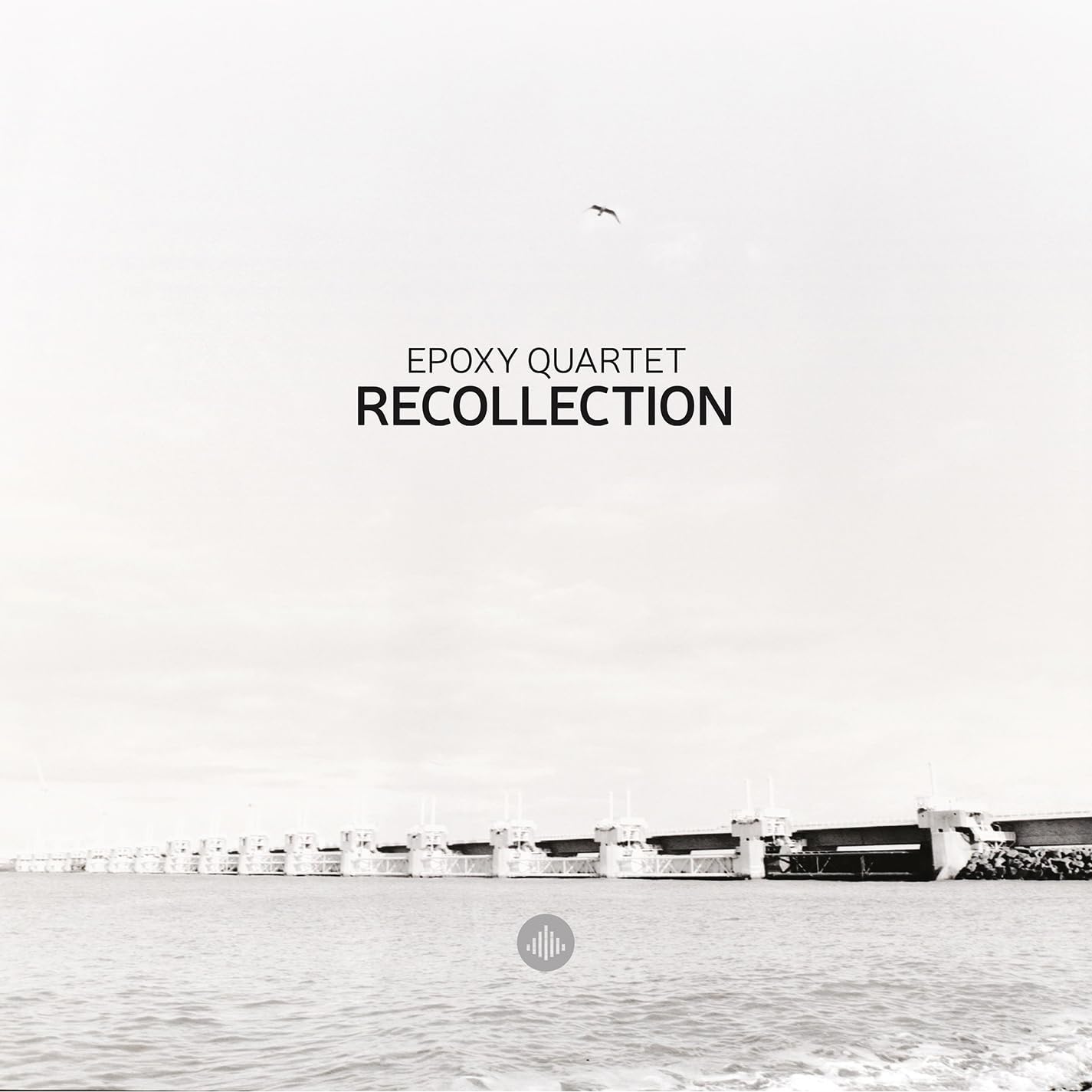 CD cover for Epoxy Quartet’s “Recollection” featuring a seaside structure.