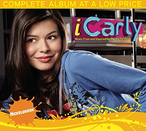 iCarly soundtrack CD cover featuring Miranda Cosgrove and Nickelodeon logo.