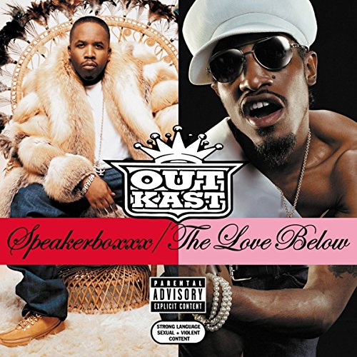 Outkast album cover featuring Big Boi and André 3000, with parental advisory label.