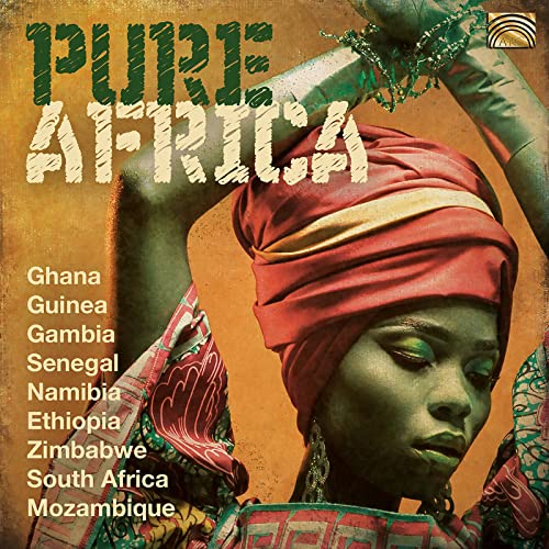 CD cover for “Pure Africa” featuring a person in a red headwrap.