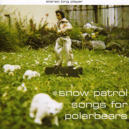 CD cover: man in kimono with polar bears in a field.