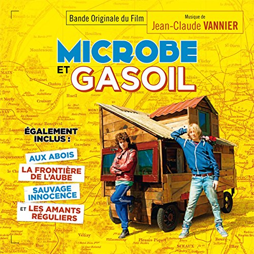 CD cover for "Microbe et Gasoil" featuring a camper and two boys.