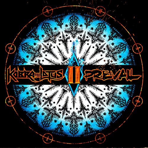 Album cover for Kobra and the Lotus - Prevail II, circular blue and white design.