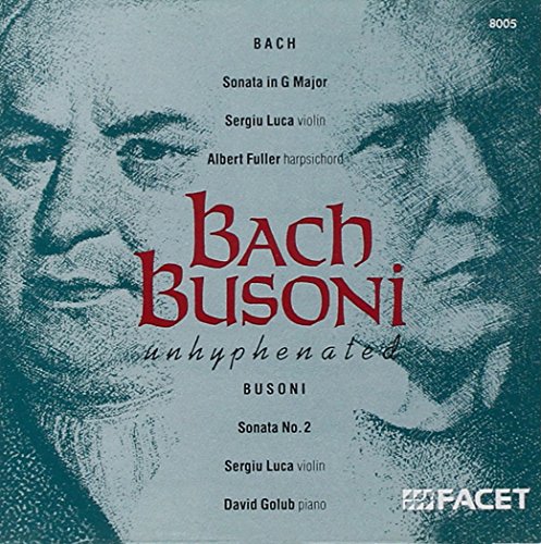CD cover featuring portraits and text: "Bach Busoni" and artist names.