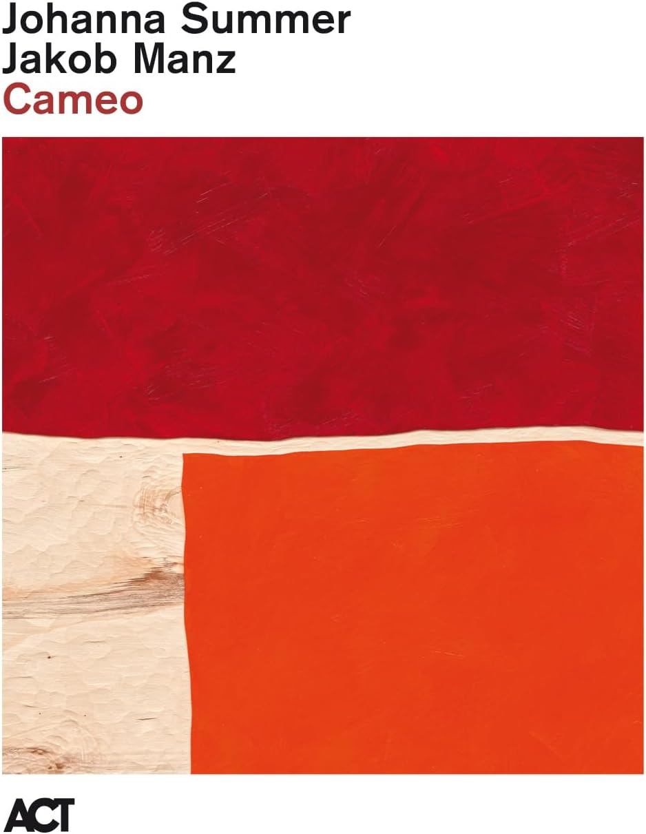 CD cover for "Cameo" by Johanna Summer & Jakob Manz, abstract red and orange.