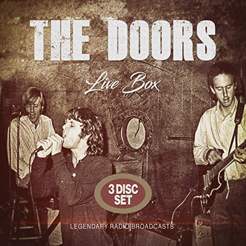 The Doors "Live Box" CD cover with band members performing onstage.