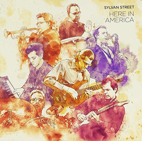 CD cover: watercolor-style portrait of a jazz band playing instruments.