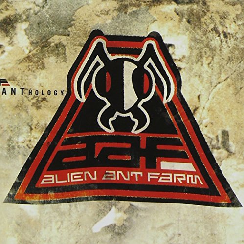 Alien Ant Farm Anthology CD cover featuring a triangular ant logo on textured background.