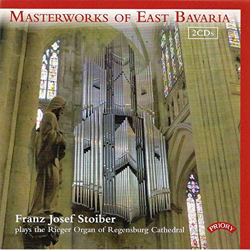 CD cover: church interior with organ pipes and a statue.